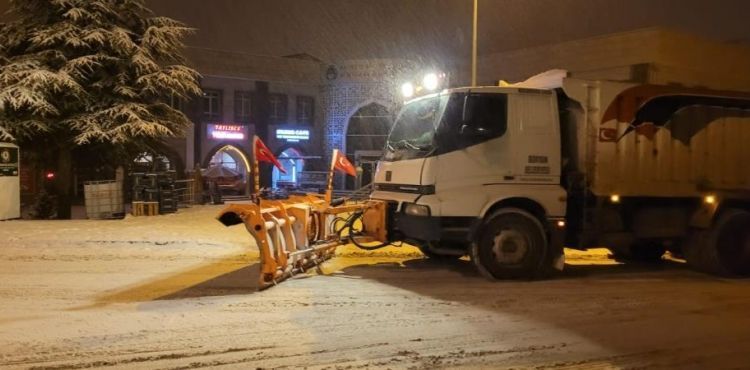 Bünyan'da karla mücadele