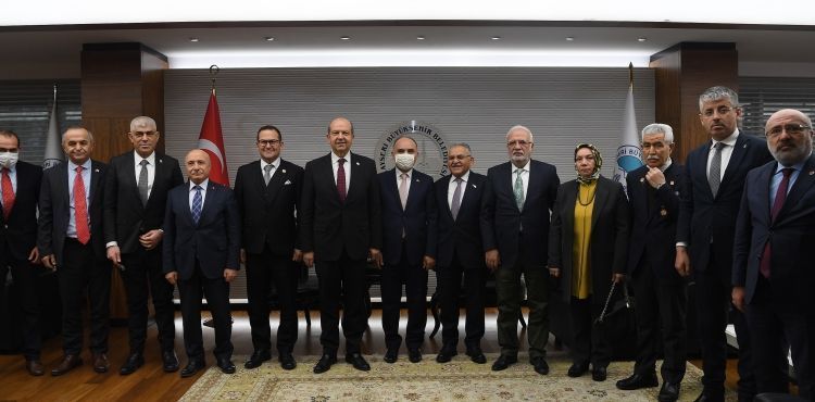 BAŞKAN BÜYÜKKILIÇ’I ZİYARET EDEN KKTC CUMHURBAŞKANI ERSİN TATAR’DAN “KAYSERİ” ÖVGÜSÜ