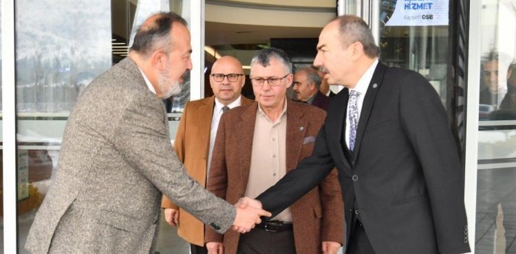 Kayseri Ticaret Odası Başkanı Gülsoy, Kayseri OSB Başkanı İmamoğlu’nu ziyaret etti