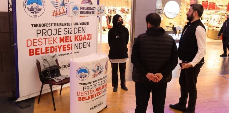 MELİKGAZİ BELEDİYESİ TEKNOFEST PROJELERİ İÇİN STAND AÇTI