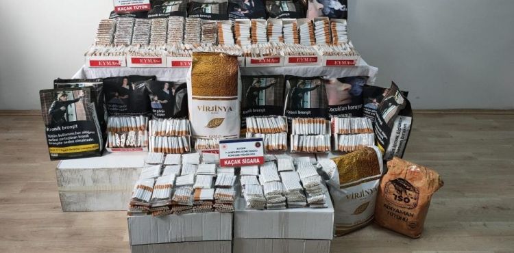 Kayseri’de 33 bin 400 adet dolu makaron ele geçirildi