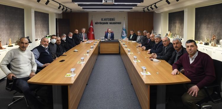 BAŞKAN BÜYÜKKILIÇ MELİKGAZİ MUHTARLARINI DİNLEDİ