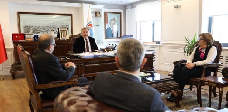 KAYSERİ ŞEHİR PLANCILARI ODASI’NDAN BAŞKAN PALANCIOĞLU’NA ZİYARET