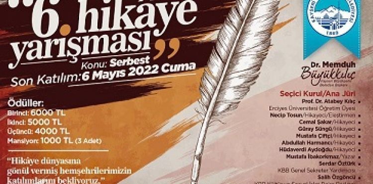 BÜYÜKŞEHİR’İN 6. HİKÂYE YARIŞMASI’NA YOĞUN İLGİ