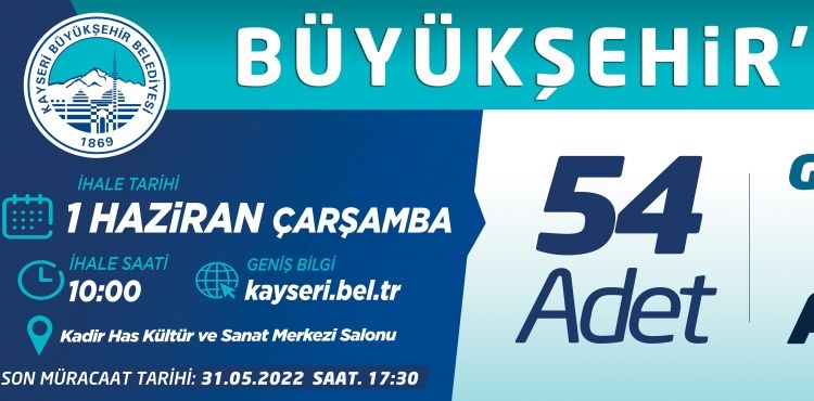 BÜYÜKŞEHİR’DEN İHALE