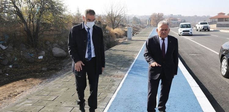 BÜYÜKKILIÇ'IN TALİMATLARIYLA BÜYÜKŞEHİR, BİSİKLET VE YAYA YOLU’NA ÖZEL ÖNEM VERİYOR