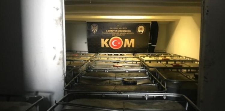 Kayseri'de 22 ton karışımlı akaryakıt ele geçirildi