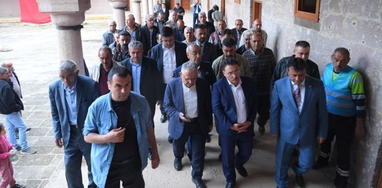 BAŞKAN BÜYÜKKILIÇ, VALİ ÇİÇEK İLE HAMİDİYE MEDRESESİ'NDE İNCELEMELERDE BULUNDU