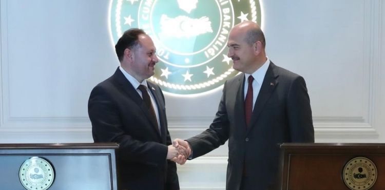 İçişleri Bakanı Soylu, KKTC’li mevkidaşı Öztürkler ile bir araya geldi