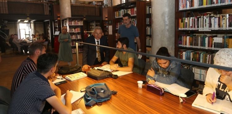 BAŞKAN BÜYÜKKILIÇ, BU KEZ DE KAYSERİ ŞEHİR KÜTÜPHANESİ’Nİ ZİYARET ETTİ