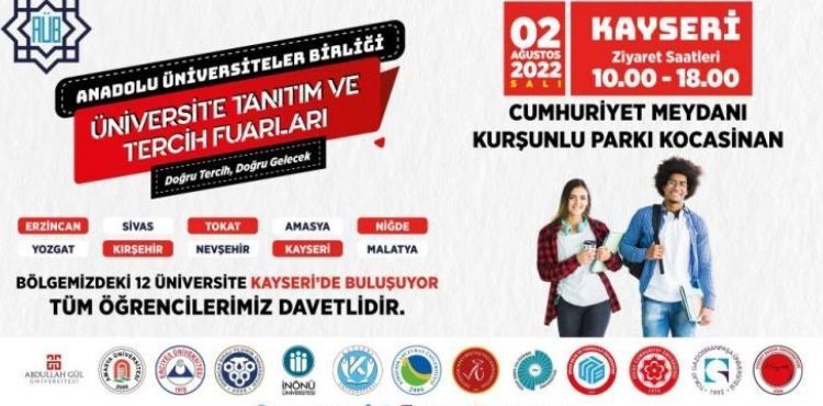 AÜB Tanıtım ve Tercih Fuarı Kayseri’de yapılacak