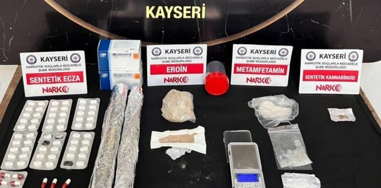 Kayseri'de uyuşturucu tacirlerine darbe