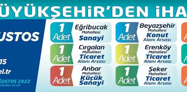 Büyükşehir'den İhale