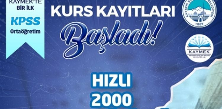 BÜYÜKŞEHİR KAYMEK’TE BİR İLK: ORTAÖĞRETİM KPSS KURSU