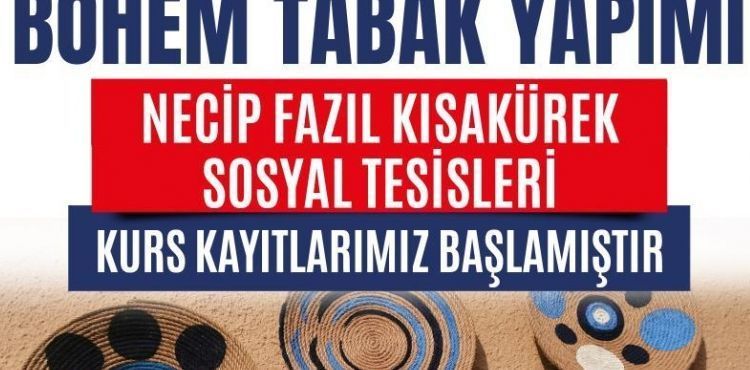 MELMEK'TE İLK KEZ AÇILDI: “BOHEM TABAK YAPIM KURSU”