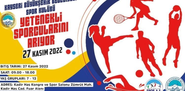 KAYSERİ BÜYÜKŞEHİR BELEDİYESİ, YETENEKLİ SPORCULARI KEŞFEDECEK