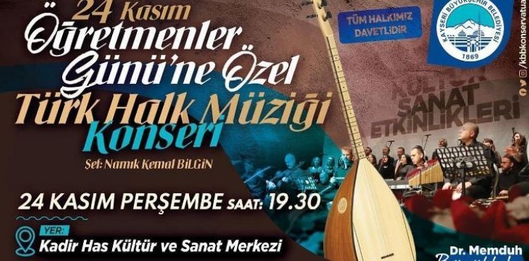 BÜYÜKŞEHİR’DEN ÖĞRETMENLERE ÖZEL TÜRK HALK MÜZİĞİ KONSERİ