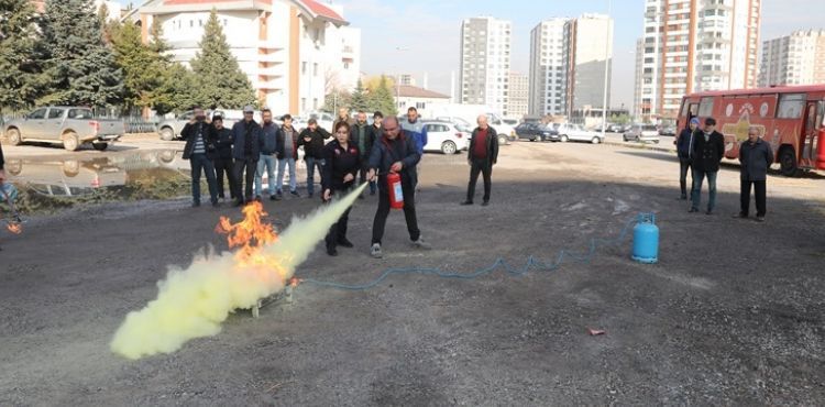 KASKİ’DE YANGIN TATBİKATI