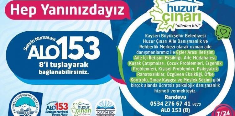 BÜYÜKŞEHİR’İN ÜCRETSİZ “PSİKOLOJİK DANIŞMANLIK HİZMETİ” BİR TELEFON KADAR YAKIN
