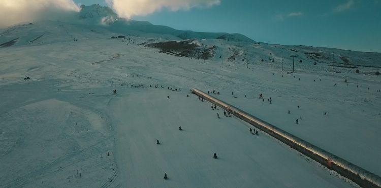 Erciyes’e turist akını