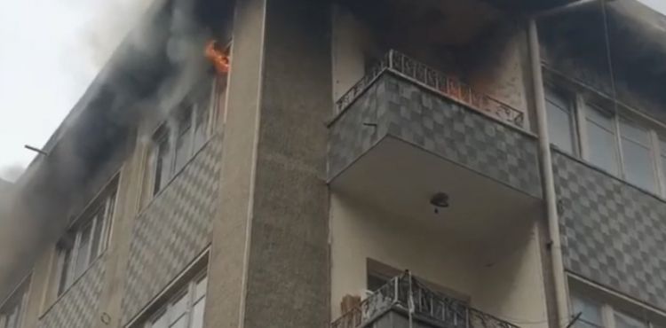 Apartman dairesinde çıkan yangın söndürüldü