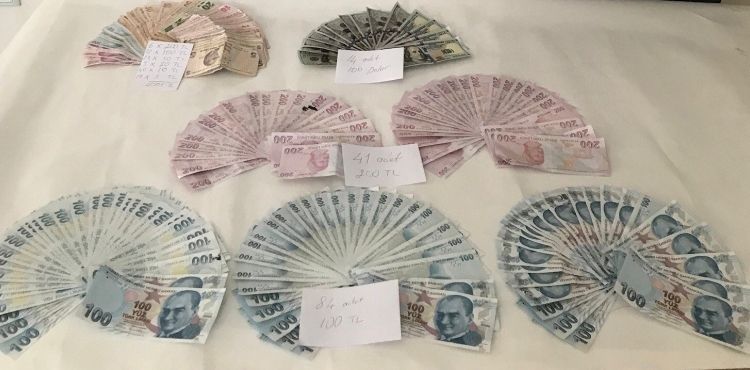 42 bin 500 lira sahte para ile yakalandı