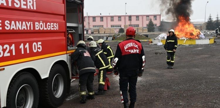 Kayseri OSB İtfaiyesi 2022’de 382 olaya müdahale etti