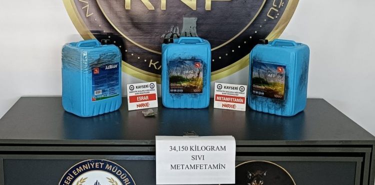 34 kilo 150 gram uyuşturucu madde yakalandı