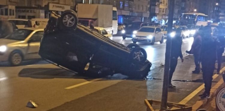 Kazaya sebebiyet veren araç kaçtı