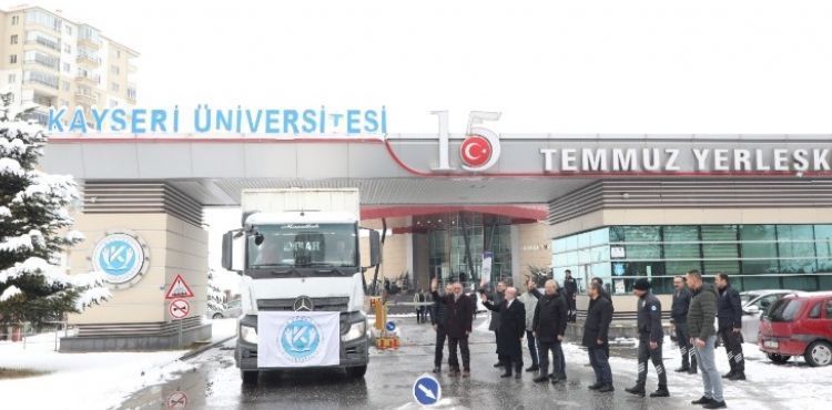 Kayseri Üniversitesi’nden Deprem Bölgesine Yardım Eli