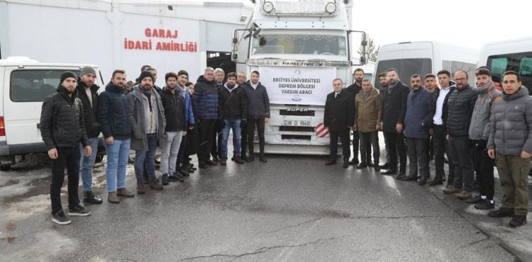 ERÜ'nün Deprem Bölgesine Desteği Sürüyor