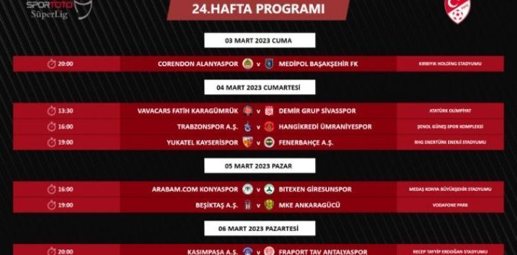 Kayserispor – Fenerbahçe maçı 4 Mart’ta oynanacak