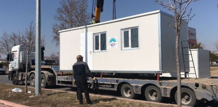 BÜYÜKŞEHİR’DEN SARIZ’A 5 ADET KONTEYNER