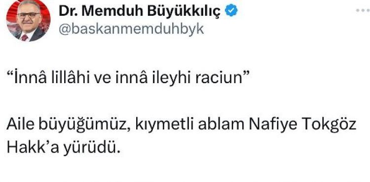 Başkan Büyükkılıç’ın acı günü