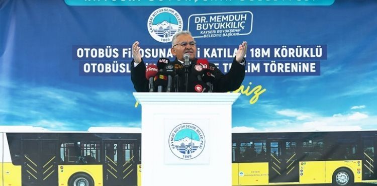 BAŞKAN BÜYÜKKILIÇ, 12 ADET YENİ OTOBÜSÜ TANITTI