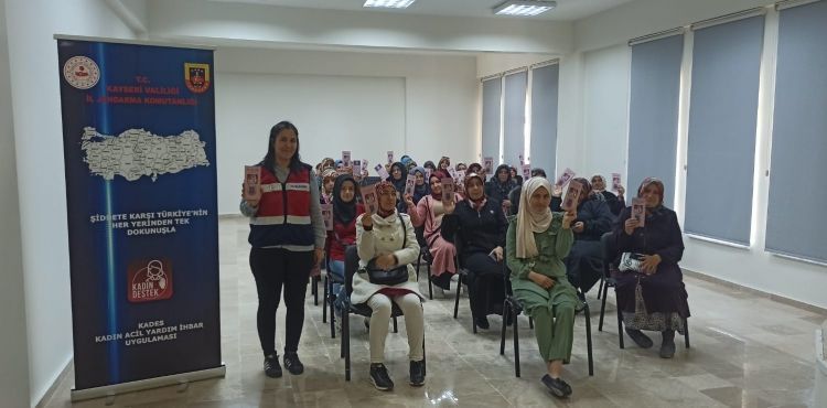 Jandarmadan İncesu’da KADES tanıtımı