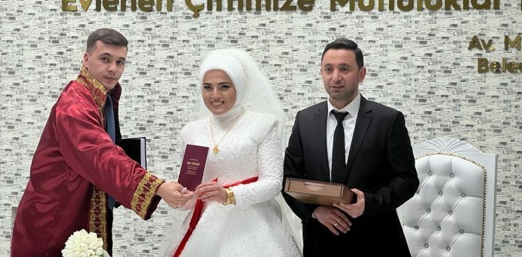 Depremzede çift İncesu’da dünya evine girdi