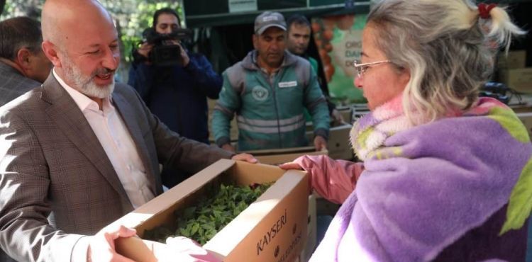 KOCASİNAN BELEDİYESİ’NİN ORGANİK DOMATES FİDESİNE VATANDAŞLARDAN BÜYÜK İLGİ