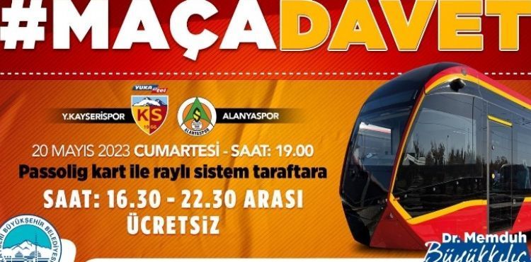 Kayserispor taraftarına ücretsiz ulaşım