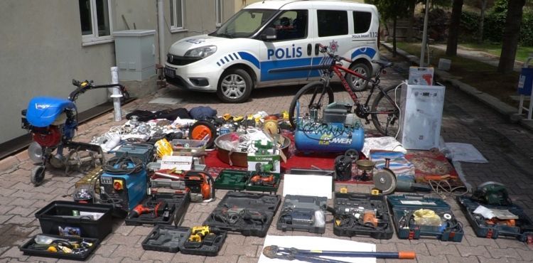Çeşitli malzemeler çalan hırsız yakalandı