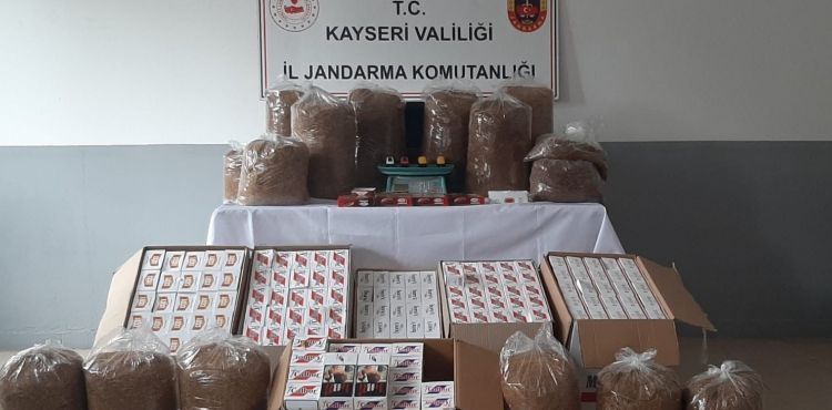 83 kilogram kaçak tütün ele geçirildi