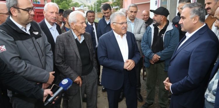 BAŞKAN BÜYÜKKILIÇ’TAN DEVELİ VE YAHYALI’YA “GEÇMİŞ OLSUN” ZİYARETİ