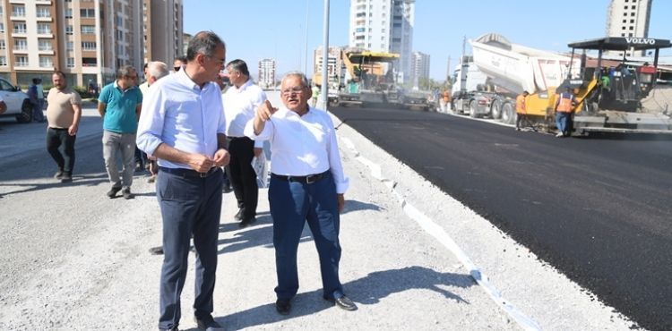 BÜYÜKŞEHİR, 60 MİLYON TL’LİK YOLDA SONA YAKLAŞTI
