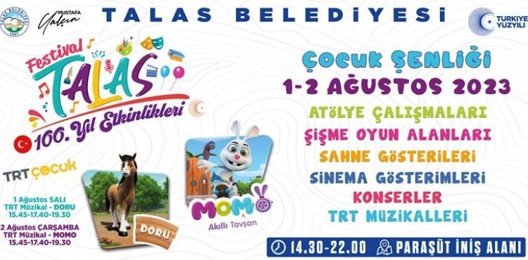 100. YIL TALAS’TA COŞKULU GEÇECEK