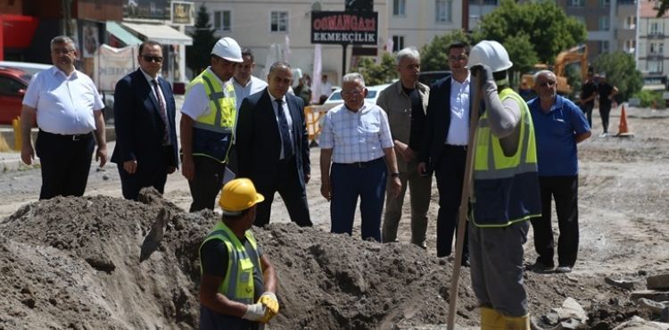 BAŞKAN BÜYÜKKILIÇ, YENİ NESİL SU BORULARI KULLANILAN KASKİ ÇALIŞMALARINI İNCELEDİ
