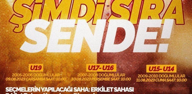 Kayserispor Futbol Akademisi seçmeleri yapılacak
