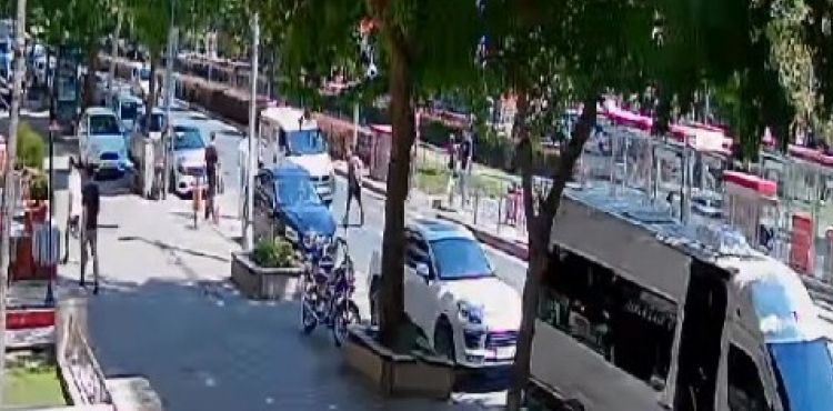 Yaşlı adamın hayatını kaybettiği kazanın görüntüleri çıktı