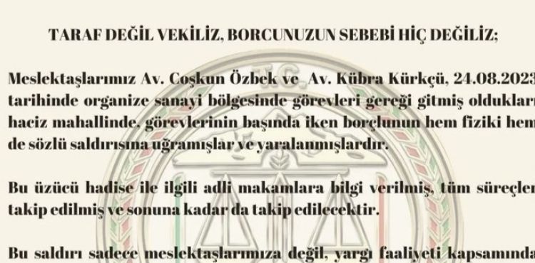 Kayseri Barosu’ndan hacze giden avukatlara saldırı