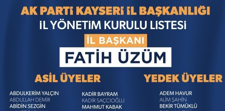 AK Parti’de yeni yönetim listesi belli oldu