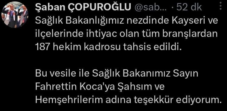 Kayseri’ye 187 doktor atandı